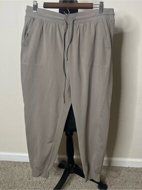 Zac & Rachel Women’s Taupe Drawstring Waist Jogger Pants Sz L